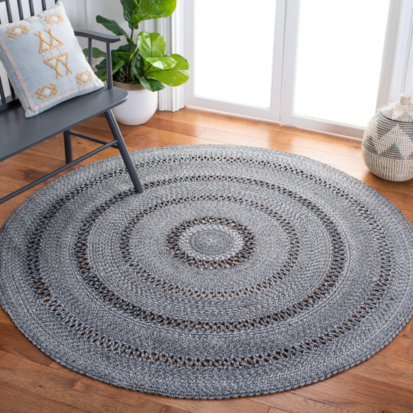 Dakota Fields Round Hand Braided Charcoal Area Rug & Reviews Wayfair
